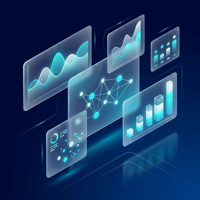 Abstract BI Dashboard Visualization